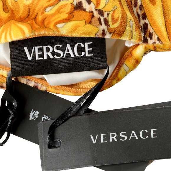 Versace Velour Soft Leopard Print Throw Decorative Cushion Pillow - Picture 3 of 3